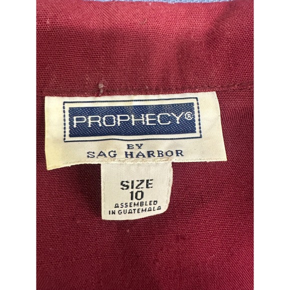 Prophecy Sag Harbor Red Single Button Blazer Jacket Womens 10 ~ Vintage - Picture 2 of 6